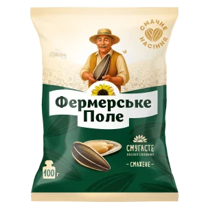 Фермерське поле. Смажене насіння. Смугасте. Несолоне
