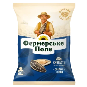 Фермерське поле. Смажене насіння. Смугасте. Солоне